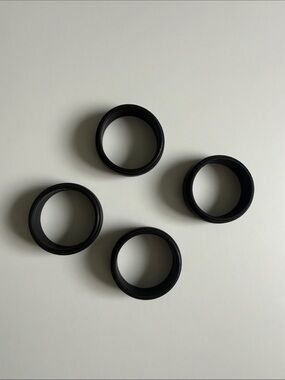 ThunderFit Silicone Ring Set Size 13 Black Wedding Bands 4 Pack